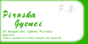 piroska gyenei business card